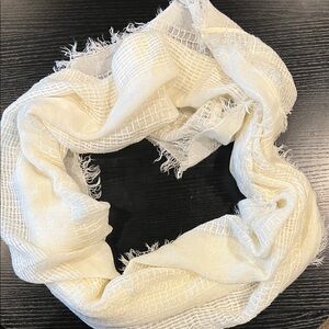 Charming Charlie Cream Textured Scarf